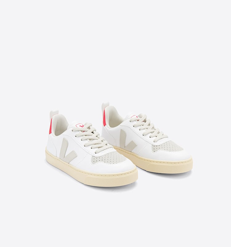 veja baskets small-v-10-laces vegan blanc CX0703057 Top view