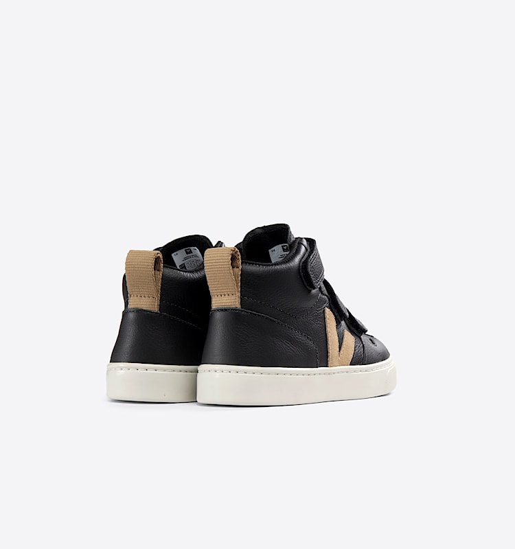 veja baskets small-v-10-mid cuir noir DV0503049 Back view