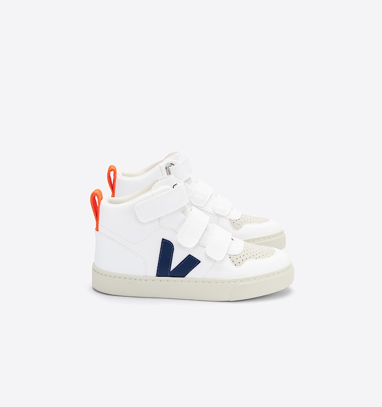 veja baskets small-v-10-mid vegan blanc DV0712567 Lateral view