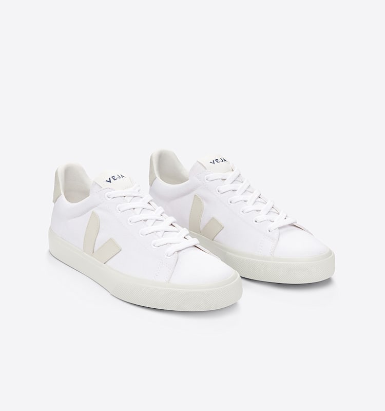 veja zapatillas campo-ca algodón-orgánico blanco CA0103129 Top view