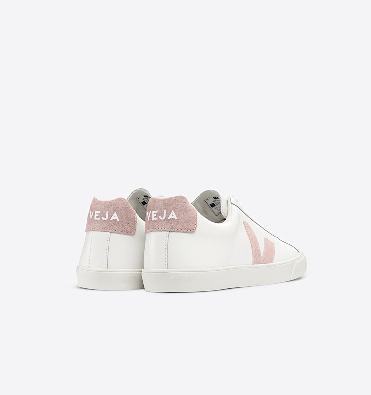 veja sneakers esplar-logo cuero blanco EO0203137 Back view