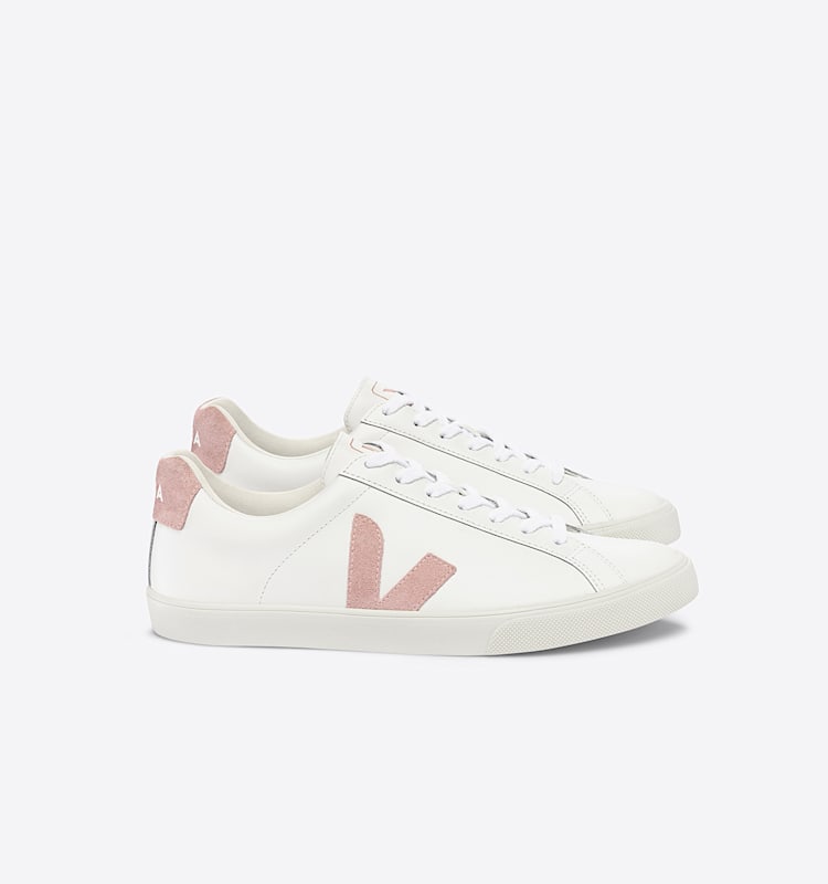 veja sneakers esplar-logo cuero blanco EO0203137 Lateral view