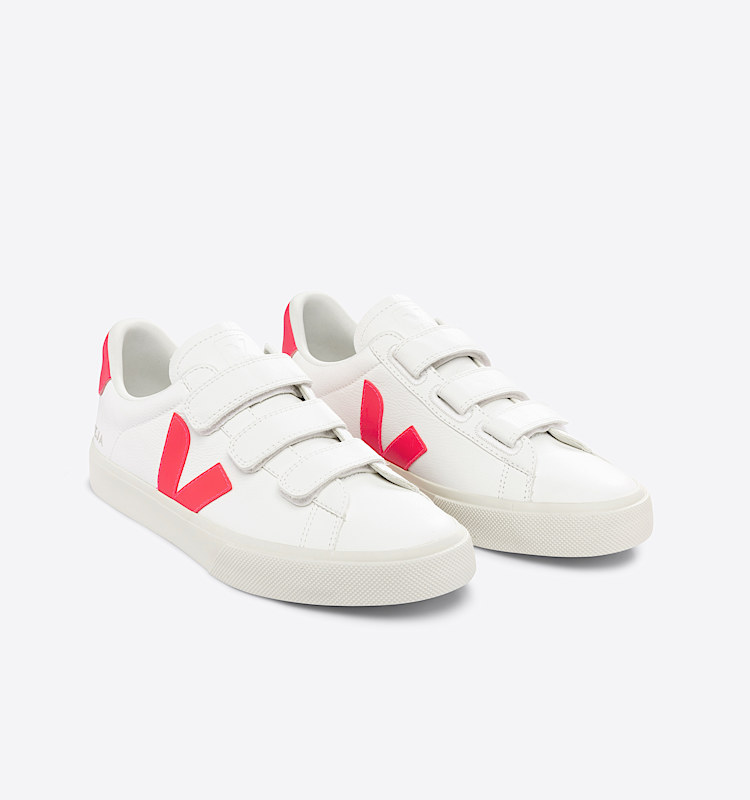 veja sneakers recife-logo cuero blanco RC0503145 Top view