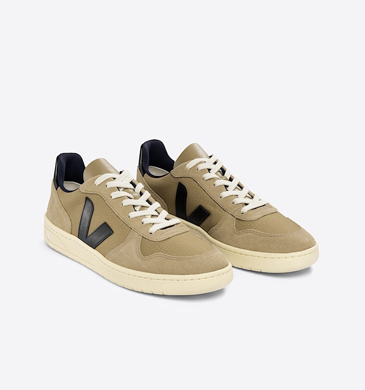veja baskets v-10 ripstop beige VX1903098 Top view