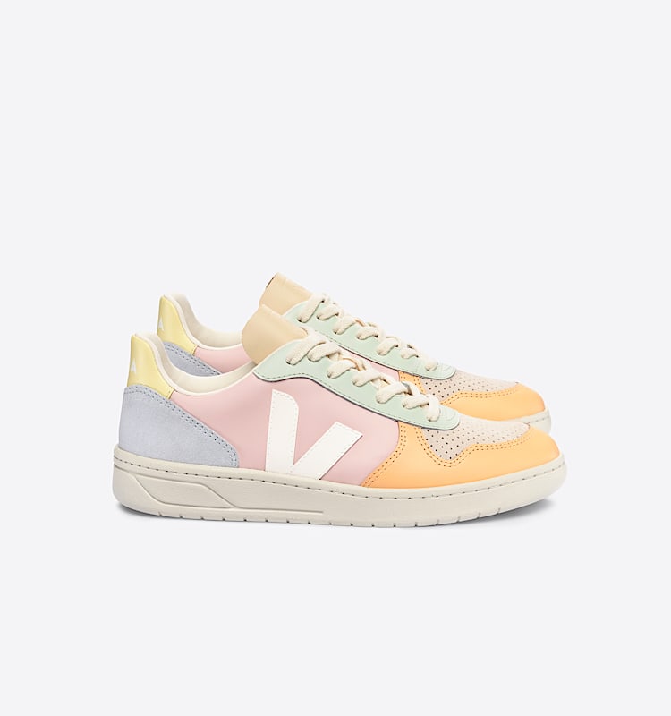 veja baskets v-10 cuir multicolore VX0203199 Lateral view