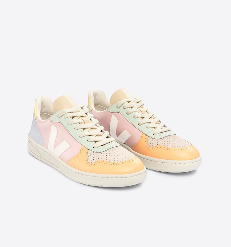 veja zapatillas v-10 cuero multicolor VX0203199 Top view