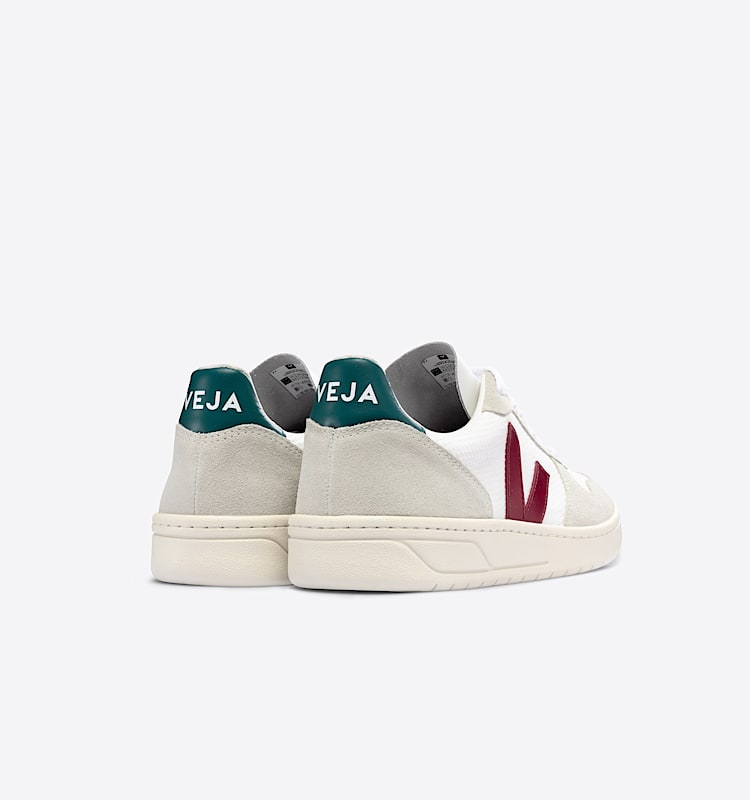 veja sneakers v-10 organic-cotton white VX1703094 Back view