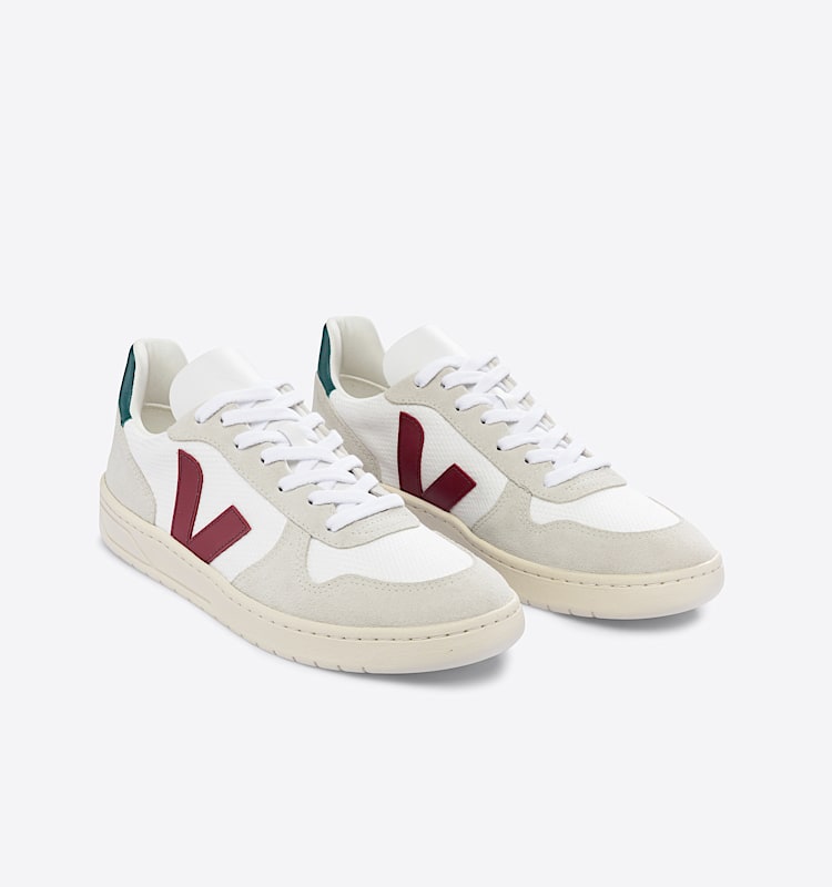 veja sneakers v-10 bio-baumwolle weiss VX1703094 Top view