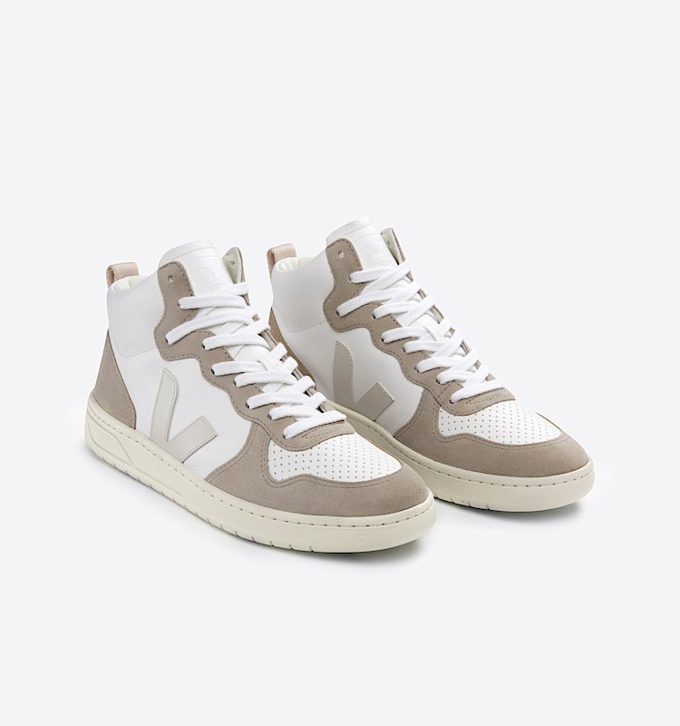 veja sneakers v-15 皮革 白色 VQ0503109 Top view