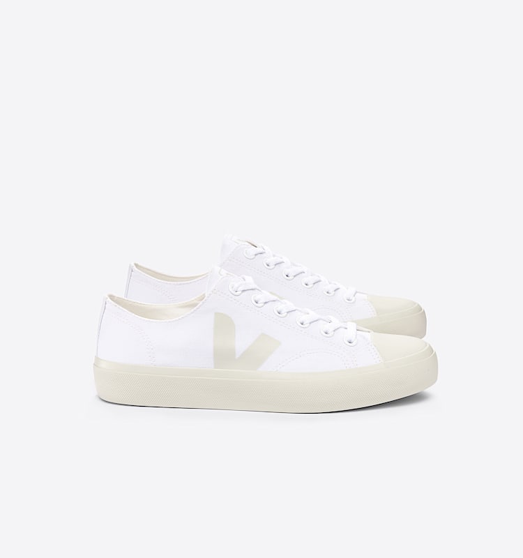 veja zapatillas wata-ii-low algodón-orgánico blanco PL0101401 Lateral view