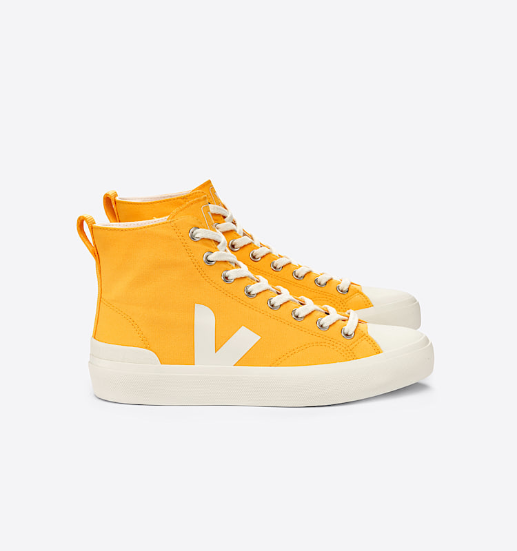 veja baskets wata-ii coton-biologique jaune PA0103167 Lateral view