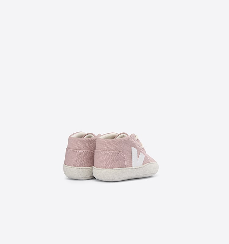 veja sapatilhas baby algodão-orgánico cor-de-rosa BB0103277 Back view