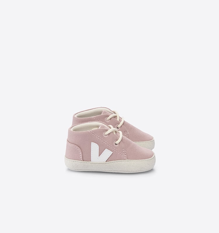 veja baskets baby coton-biologique rose BB0103277 Lateral view