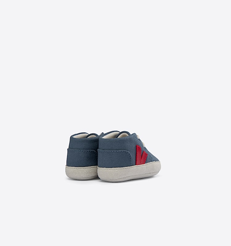 veja baskets baby coton-biologique bleu BB0103262 Back view