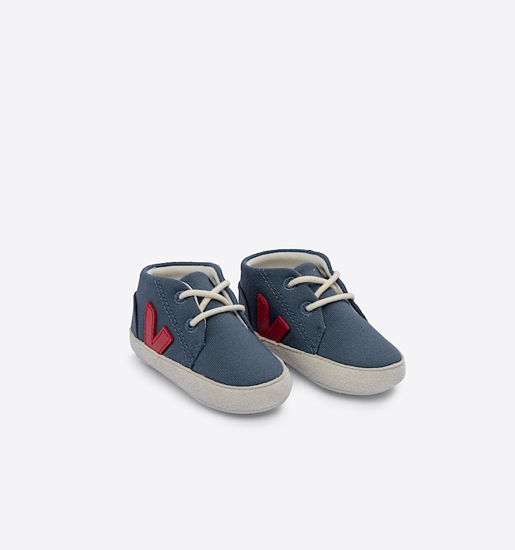 veja baskets baby coton-biologique bleu BB0103262 Top view