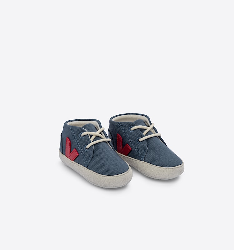 veja sapatilhas baby algodão-orgánico azul BB0103262 Top view