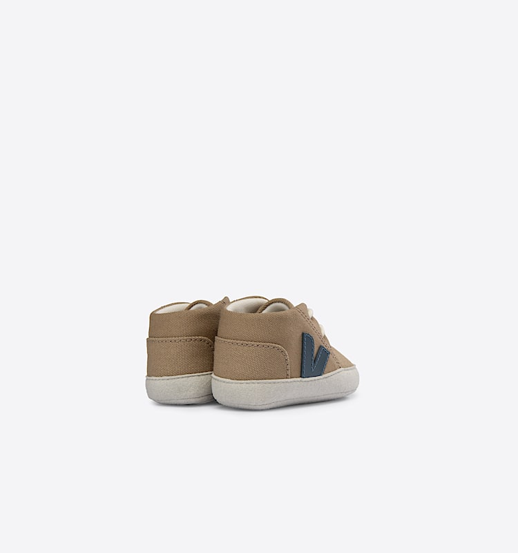 veja sapatilhas baby algodão-orgánico castanho BB0103258 Back view