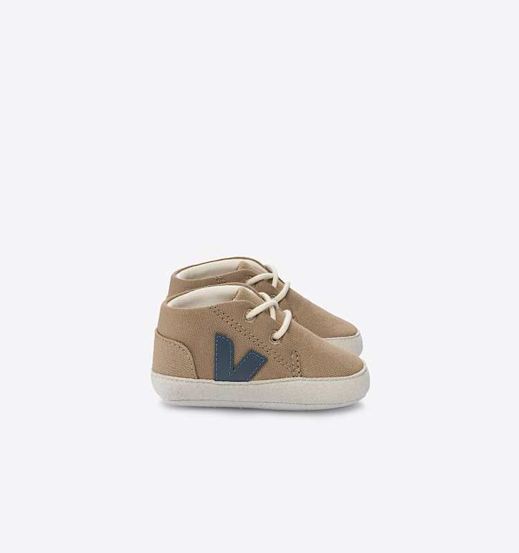 veja baskets baby coton-biologique bleu BB0103258 Lateral view