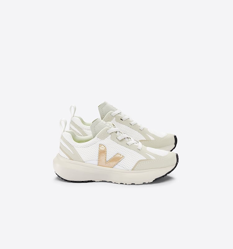 veja baskets small-canary-light recyclé blanc YL1803235 Lateral view