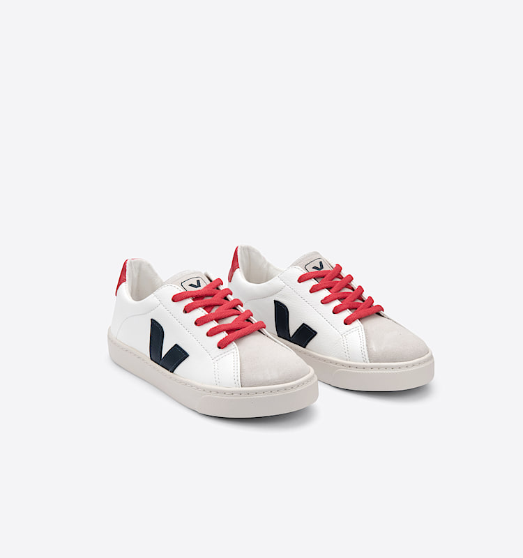 veja baskets small-esplar-laces cuir blanc RS0512734 Top view