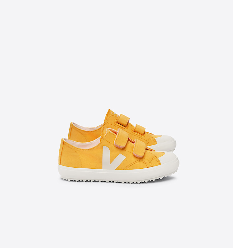 veja baskets small-ollie coton-biologique jaune OV0103167 Lateral view