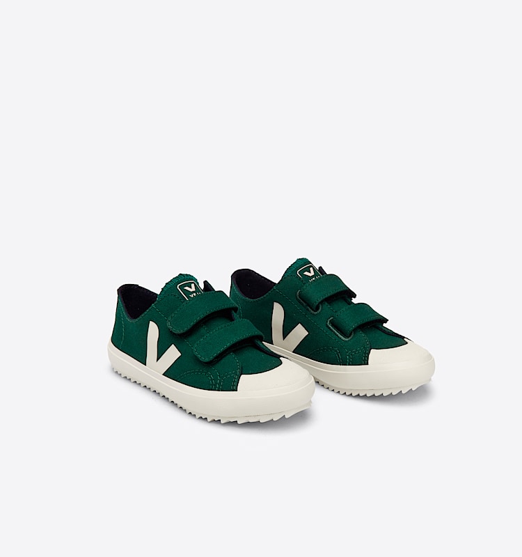veja sapatilhas small-ollie algodão-orgánico verde OV0102836 Top view