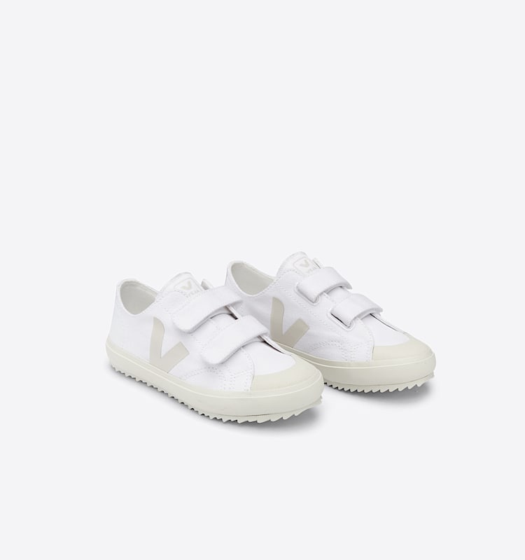veja zapatillas small-ollie algodón-orgánico blanco OV0101401 Top view