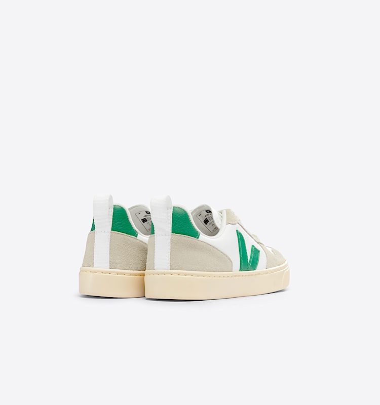 veja baskets small-v-10-laces cuir blanc CX0503225 Back view