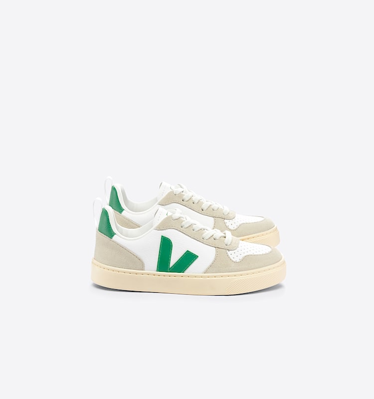 veja baskets small-v-10-laces cuir blanc CX0503225 Lateral view