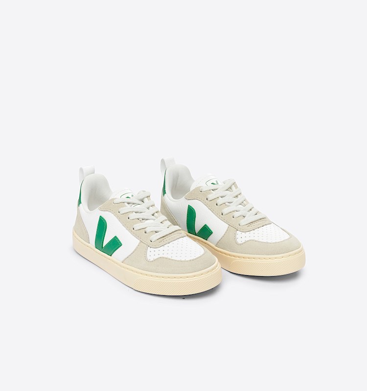 veja baskets small-v-10-laces cuir blanc CX0503225 Top view