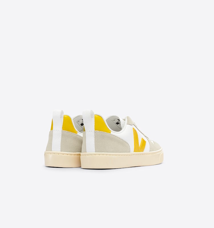 veja baskets small-v-10-laces cuir blanc CX0503246 Back view