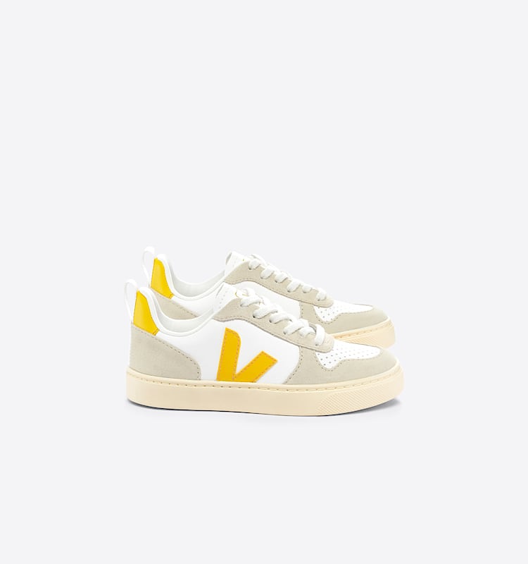 veja baskets small-v-10-laces cuir blanc CX0503246 Lateral view