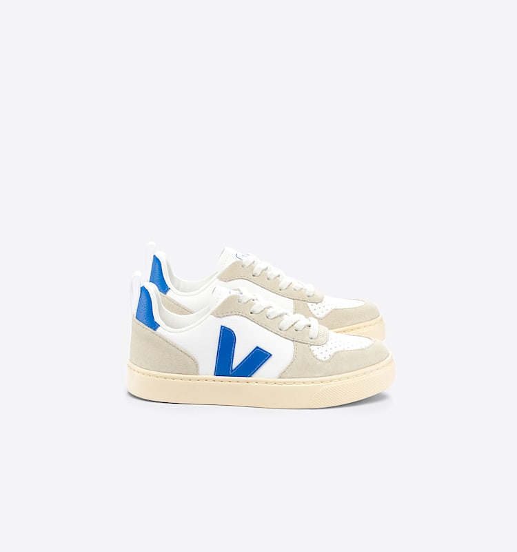 veja zapatillas small-v-10-laces cuero blanco CX0503260 Lateral view