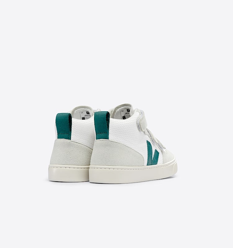 veja sneakers small-v-10-mid återvunnet vit DV1703231 Back view