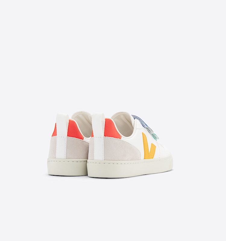 veja sneakers small-v-10 pelle multicolore CV0502905 Back view