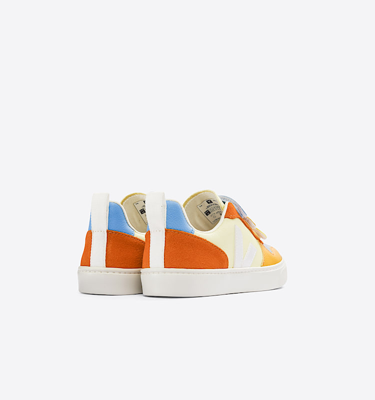 veja sapatilhas small-v-10 couro multicolor CV0503271 Back view