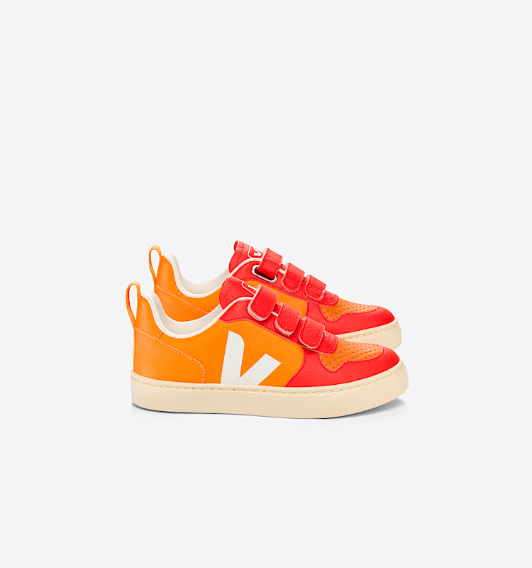 veja sneakers small-v-10 leather orange CV0503283 Lateral view