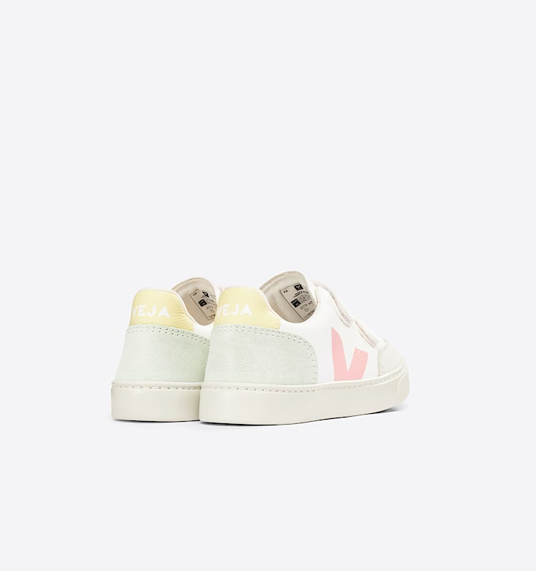 veja baskets small-v-12 cuir blanc XV0503219 Back view