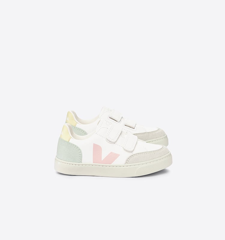 veja baskets small-v-12 cuir blanc XV0503219 Lateral view