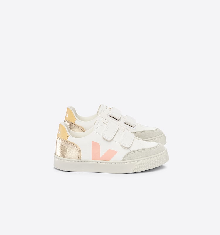 veja baskets small-v-12 cuir blanc XV0503250 Lateral view