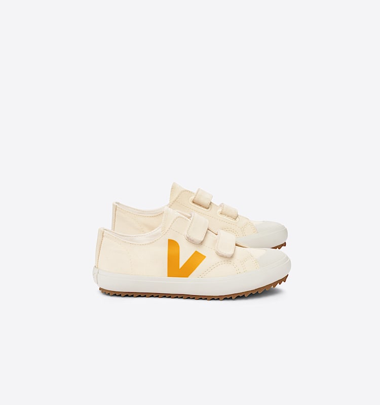 veja sapatilhas small-ollie algodão-orgánico bege OV0103239 Lateral view
