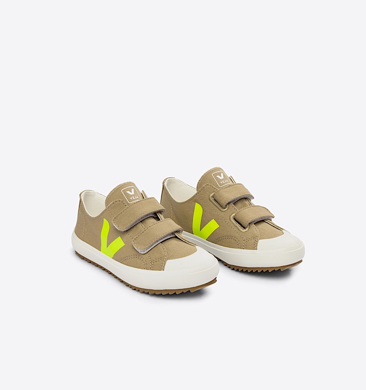 veja zapatillas small-ollie algodón-orgánico marrón OV0103251 Top view