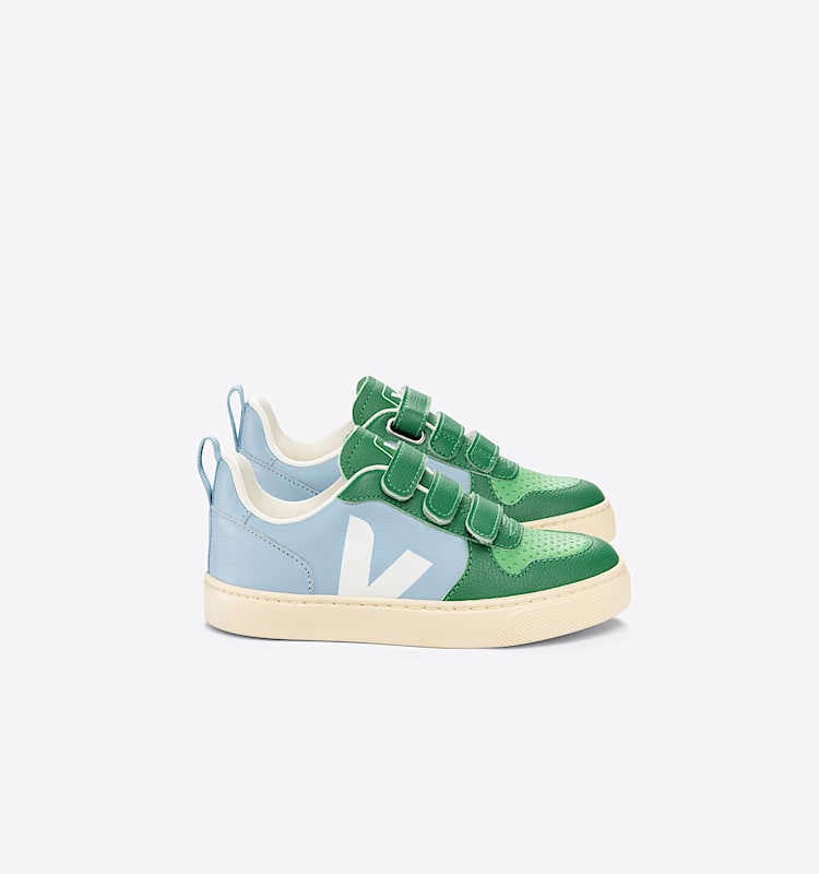 veja small-v-10 cuir bleu CV0503274