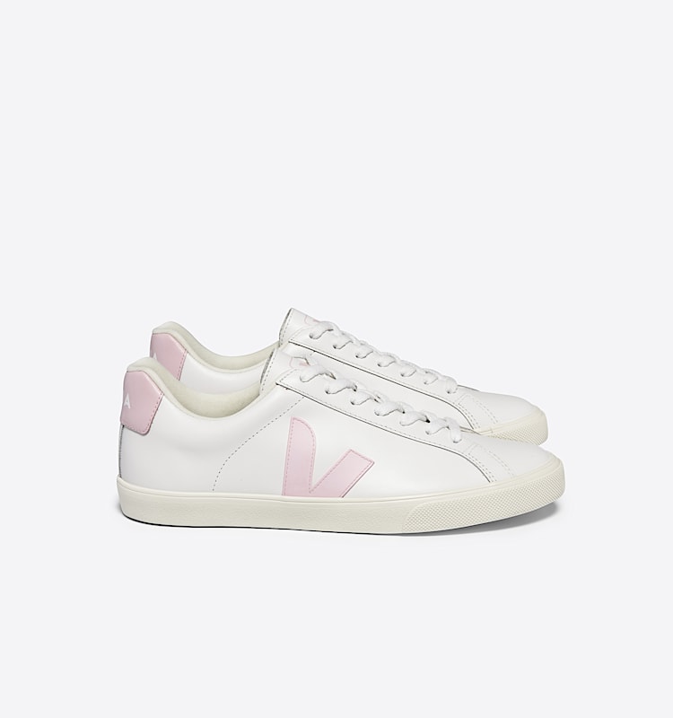 veja sneakers esplar-logo couro branco EO0203339 Lateral view