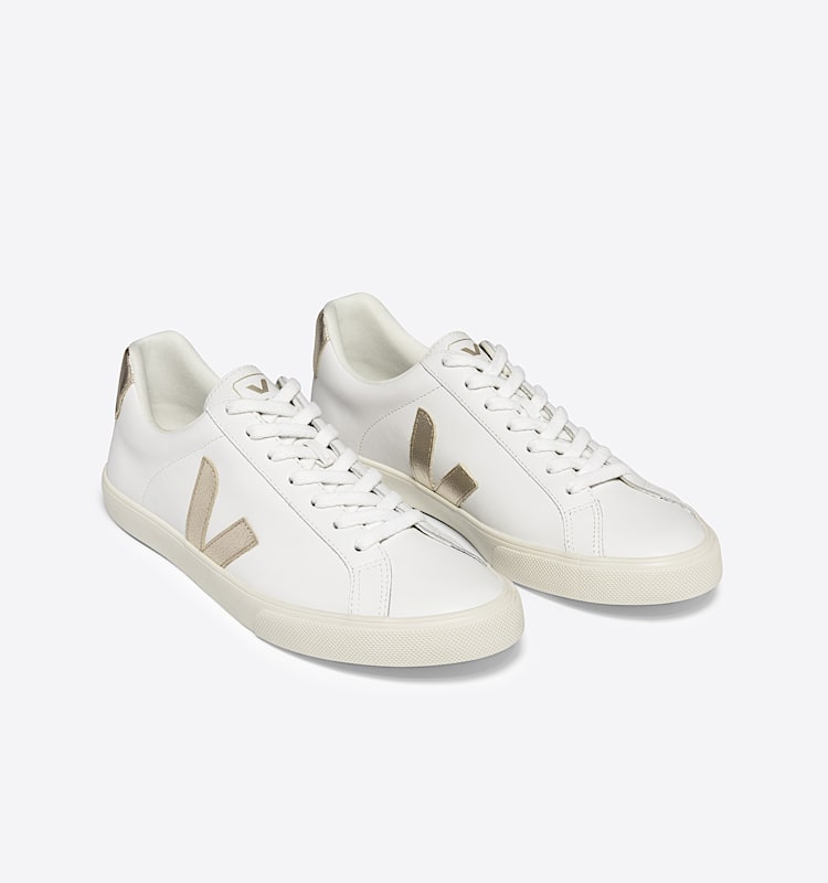 veja baskets esplar-logo cuir blanc EO0202490 Top view