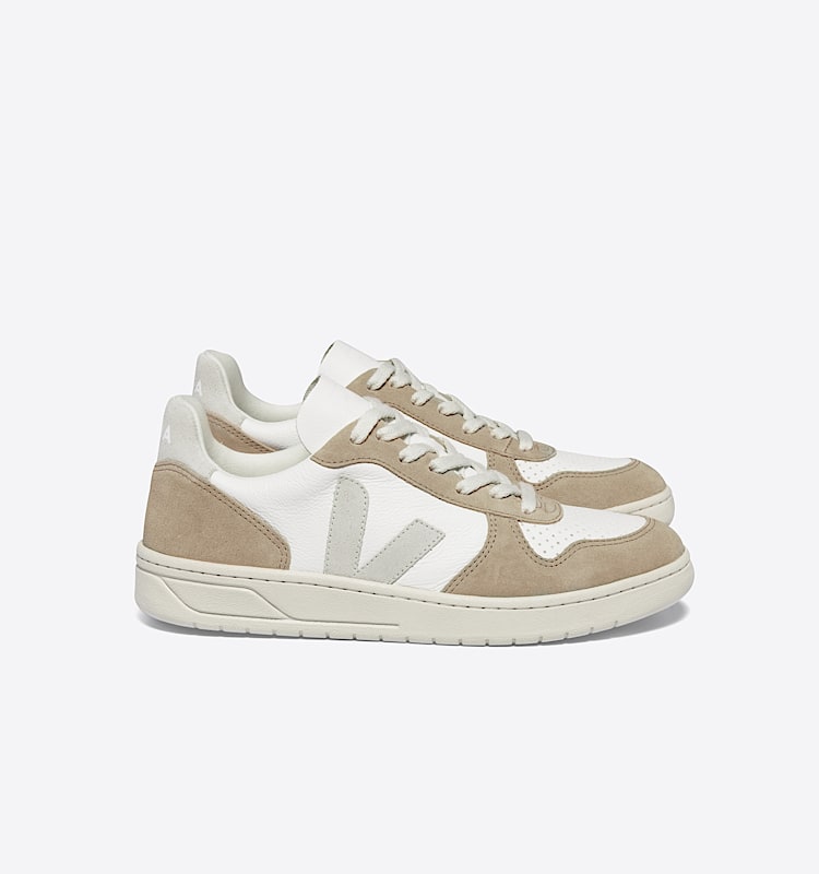 veja sneakers v-10 皮革 白色 VX0503298 Lateral view