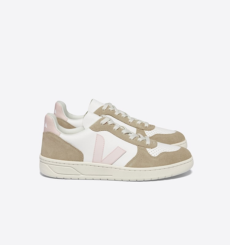 veja sneakers v-10 couro branco VX0503299 Lateral view