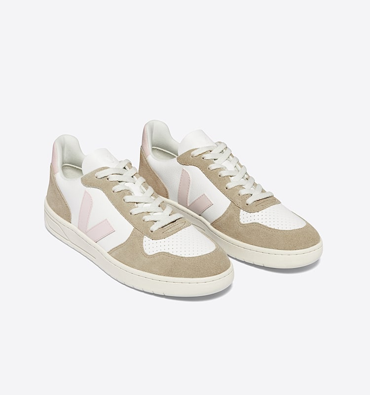 veja sneakers v-10 皮革 白色 VX0503299 Top view