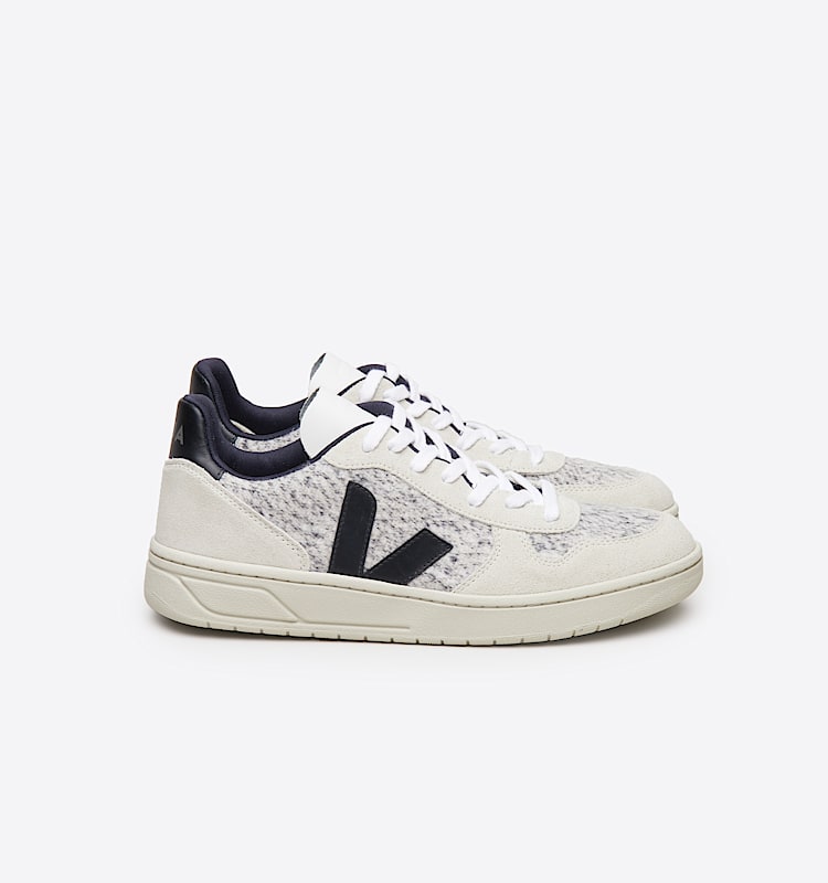 veja sneakers v-10 黄麻和 白色 VX0401439 Lateral view