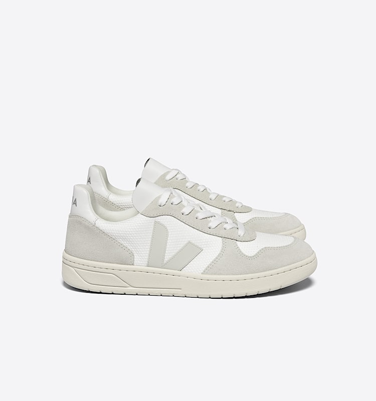 veja baskets v-10 coton-biologique blanc VX0102499 Lateral view